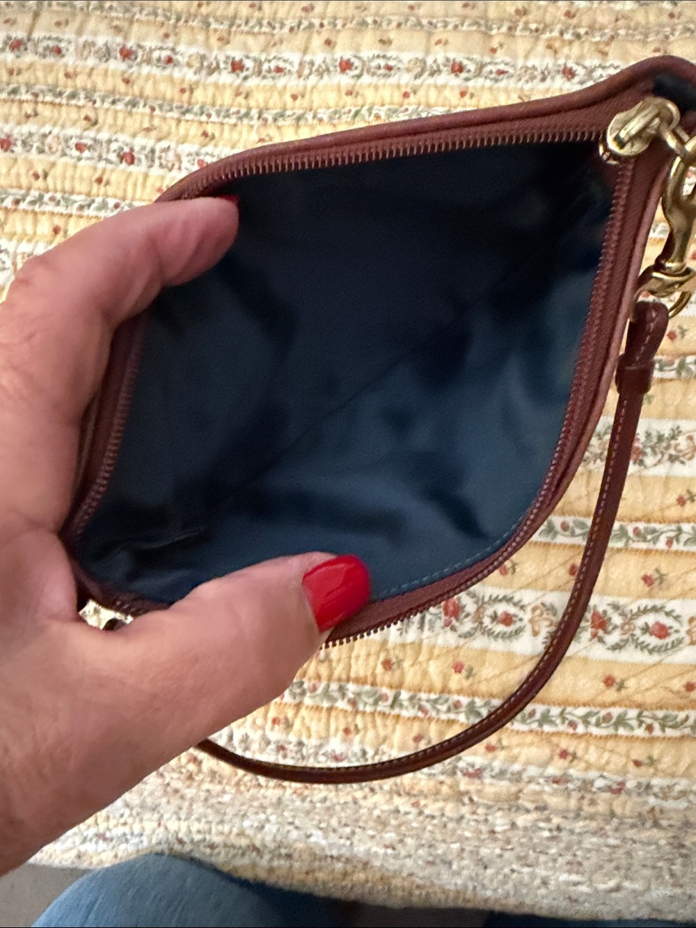 Coach vintage patchwork leather and suede wristlet - Picture 3 of 5